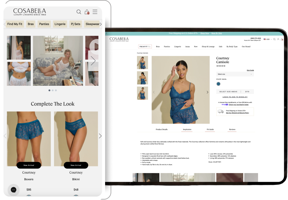 The challenge was to build a bra size calculator that could cater to users from different countries, each with unique sizing standards.