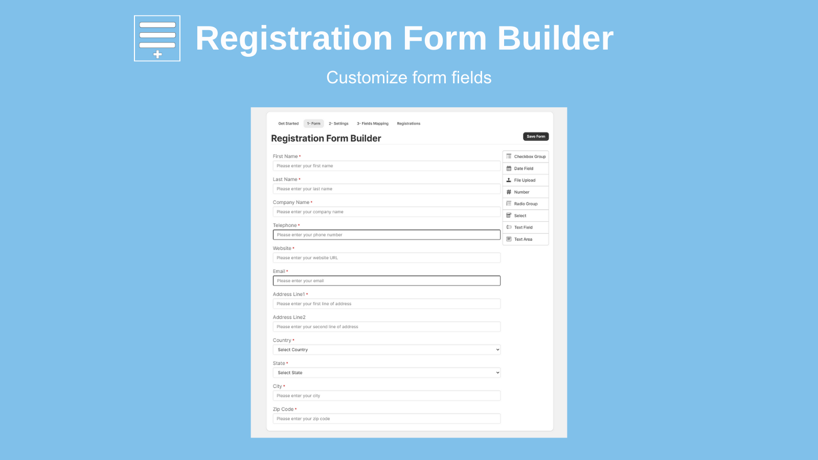 Customize form fields
