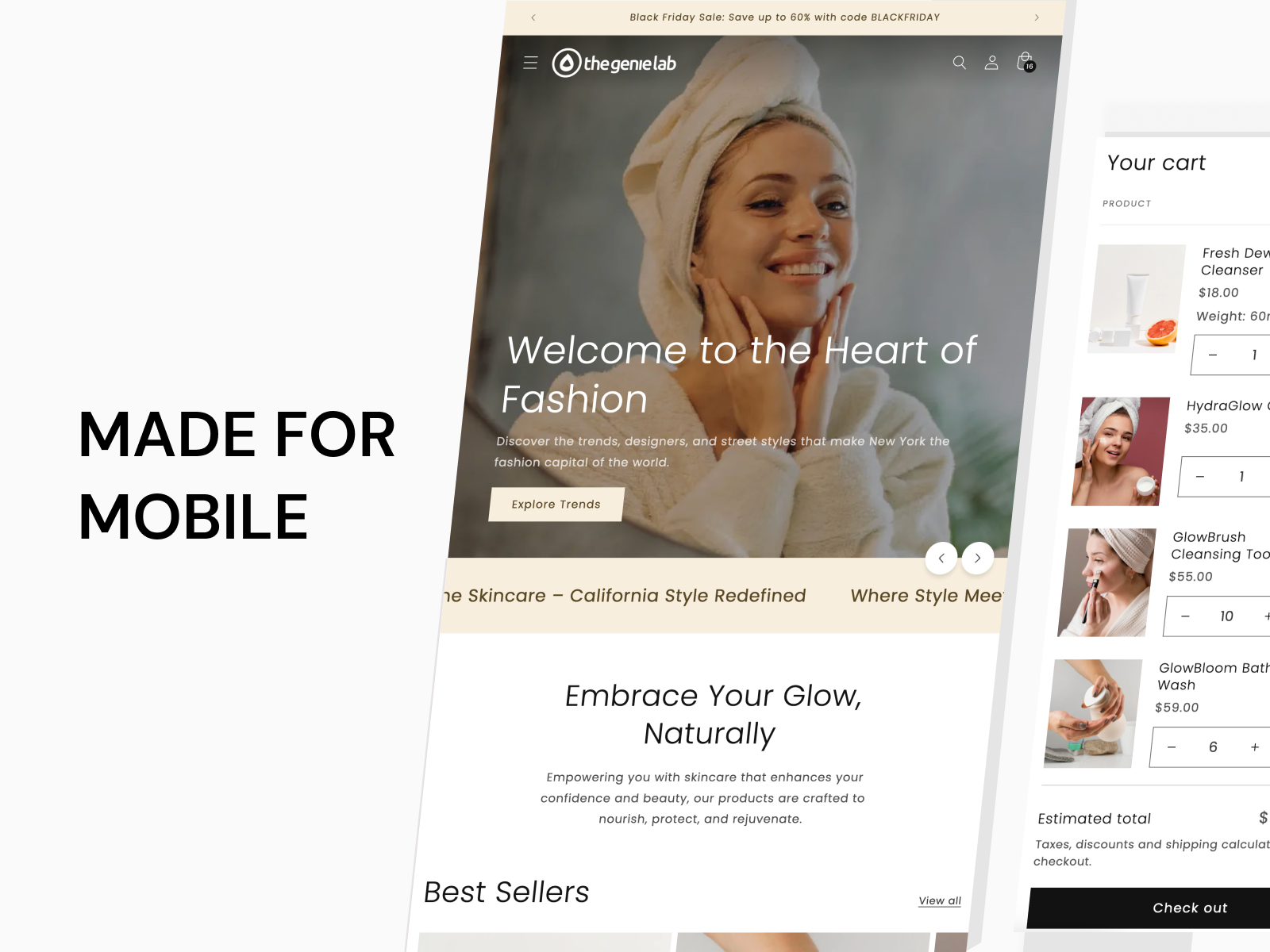 California Skin Care Theme For B2B and D2C Online Stores With Mobile Friendly Design